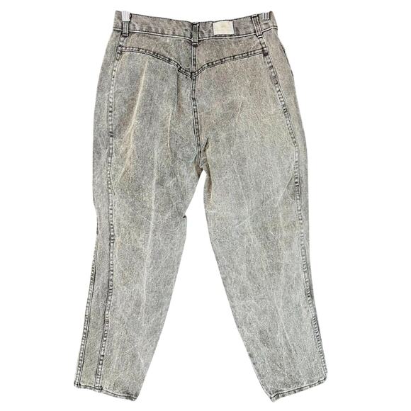 Vintage SUNSET BLUES (28x25) Acid Wash Mom Jeans 80s‎ High Rise Bare Back USA - Picture 2 of 6
